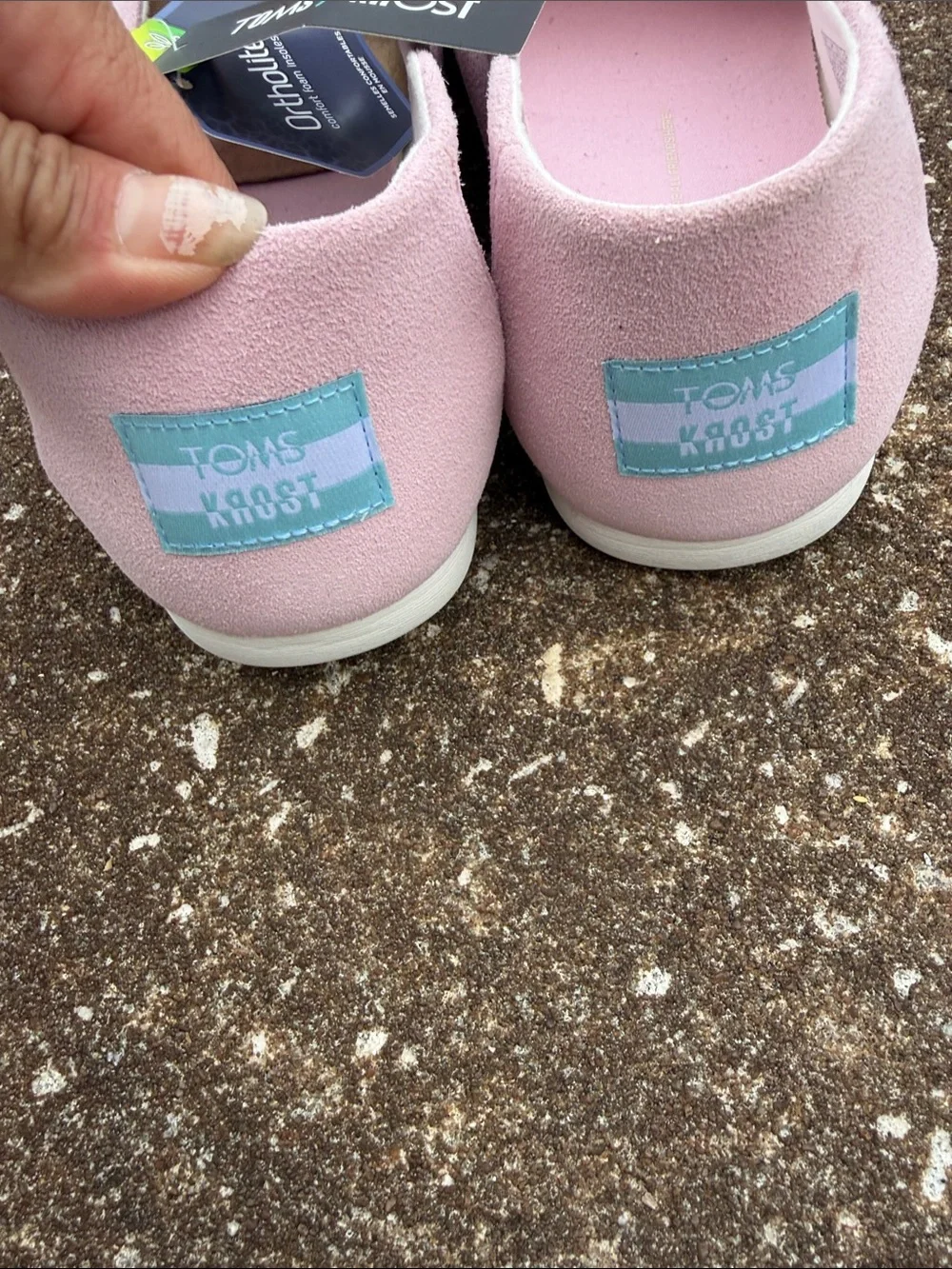 TOMS Pink Classic Slip-On Flats. Size 11.5 Men’s Alpargata Parfait Pink SuedeNEW